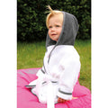 Blanc - gris - Back - A&R Towels - Peignoir à capuche pour bébé - enfant