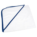 Blanc - bleu foncé - Front - A&R Towels -Serviette à capuche  Bébé - enfant en bas âge