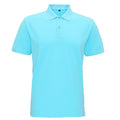 Bleu turquoise clair - Front - Asquith & Fox - Polo - Homme