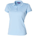 Bleu clair - Front - Henbury - Polo sport à forme ajustée - Femme