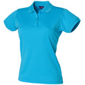 Turquoise - Front - Henbury - Polo sport à forme ajustée - Femme