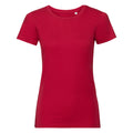 Rouge - Front - Russell - T-shirt bio AUTHENTIC - Femme