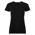 Noir - Front - Russell - T-shirt bio AUTHENTIC - Femme