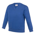 Bleu roi - Front - AWDis - Sweatshirt à col en V - Enfant (Lot de 2)