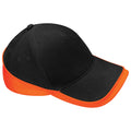 Noir-Orange - Front - Beechfiel - Lot de 2 casquettes de sport - Adulte