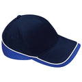 Bleu marine-Bleu roi vif-Blanc - Front - Beechfiel - Lot de 2 casquettes de sport - Adulte