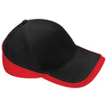 Noir-Rouge classique - Front - Beechfiel - Lot de 2 casquettes de sport - Adulte