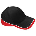 Noir-Rouge classique-Blanc - Front - Beechfiel - Lot de 2 casquettes de sport - Adulte