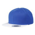 Bleu roi-Blanc - Front - Yupoong - Lot de 2 casquettes de baseball à visière plate - Adulte