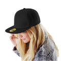 Noir-Noir - Side - Beechfield - Lot de 2 casquettes à visière plate - Adulte