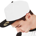 Blanc-Noir - Back - Beechfield - Lot de 2 casquettes à visière plate - Adulte