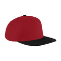 Rouge classique-Noir - Front - Beechfield - Lot de 2 casquettes à visière plate - Adulte