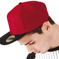 Rouge classique-Noir - Side - Beechfield - Lot de 2 casquettes à visière plate - Adulte
