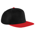 Noir-Rouge classique - Front - Beechfield - Lot de 2 casquettes à visière plate - Adulte