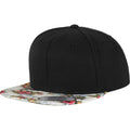 Noir-Floral menthe - Front - Yupoong - Lot de 2 casquettes imprimées ajustables - Homme