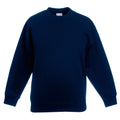 Bleu marine profond - Front - Fruit Of The Loom - Sweatshirt classique - Enfant unisexe (Lot de 2)