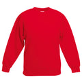 Rouge - Front - Fruit Of The Loom - Sweatshirt classique - Enfant unisexe (Lot de 2)