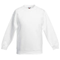 Blanc - Front - Fruit Of The Loom - Sweatshirt classique - Enfant unisexe (Lot de 2)