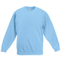 Bleu ciel - Front - Fruit Of The Loom - Sweatshirt classique - Enfant unisexe (Lot de 2)