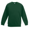 Vert bouteille - Front - Fruit Of The Loom - Sweatshirt classique - Enfant unisexe (Lot de 2)