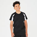 Noir-Blanc - Side - Just Cool - T-shirt sport - Enfant unisexe