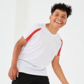 Blanc -Rouge - Side - Just Cool - T-shirt sport - Enfant unisexe