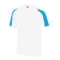 Blanc -Bleu - Front - Just Cool - T-shirt sport - Enfant unisexe