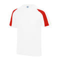 Blanc -Rouge - Front - Just Cool - T-shirt sport - Enfant unisexe