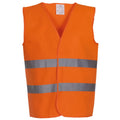 Orange - Front - Yoko - Gilet de sécurité haute visibilité - Homme (Lot de 2)
