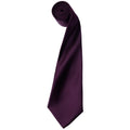 Aubergine - Front - Premier - Cravate unie - Homme (Lot de 2)