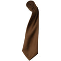 Marron - Front - Premier - Cravate unie - Homme (Lot de 2)