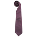 Pourpre - Front - Premier - Cravate unie - Homme (Lot de 2)