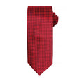 Rouge - Front - Premier - Cravate à motif pied de poule - Homme (Lot de 2)