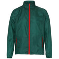 Vert bouteille-Rouge - Front - 2786 - Lot de 2 vestes de pluie légères - Homme