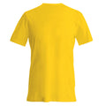 Jaune - Back - T-shirt à manches courtes et col en V coupe cintrée Kariban pour homme