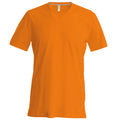 Orange - Front - T-shirt à manches courtes et col en V coupe cintrée Kariban pour homme