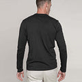 Gris - Back - T-shirt à manches longues coupe cintrée Kariban pour homme