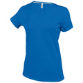 Bleu roi - Front - Kariban - T-shirt à manches courtes et col en V - Femme
