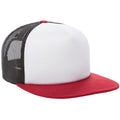 Blanc - Rouge - Close up - Yupoong - Casquette trucker