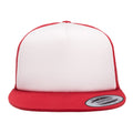 Blanc - Rouge - Front - Yupoong - Casquette trucker