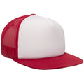 Blanc - Rouge - Lifestyle - Yupoong - Casquette trucker