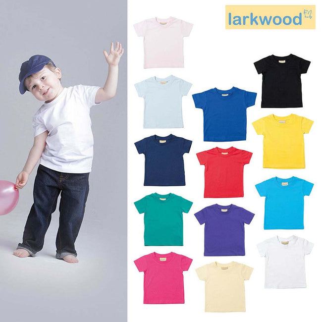 Blanc - Back - Larkwood - T-shirt à manches courtes 100% coton - Bébé et enfant