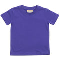 Pourpre - Front - Larkwood - T-shirt à manches courtes 100% coton - Bébé et enfant