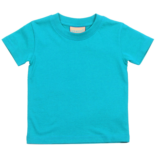 Turquoise - Front - Larkwood - T-shirt à manches courtes 100% coton - Bébé et enfant