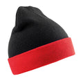 Noir - rouge - Front - Result Genuine Recycled - Bonnet COMPASS - Adulte