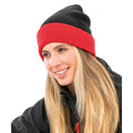 Noir - rouge - Back - Result Genuine Recycled - Bonnet COMPASS - Adulte