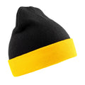 Noir - jaune - Front - Result Genuine Recycled - Bonnet COMPASS - Adulte