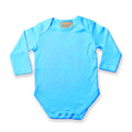 Bleu surf - Front - Larkwood - Body à manches longues 100% coton - Bébé