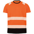 Orange fluo - noir - Front - Result Genuine Recycled - T-Shirt de sécurité - Homme