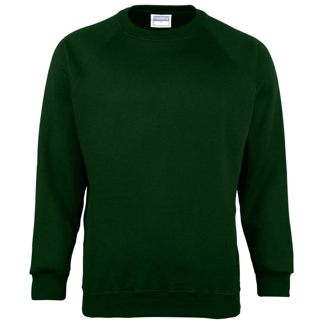 Vert bouteille - Front - Maddins - Sweatshirt - Homme